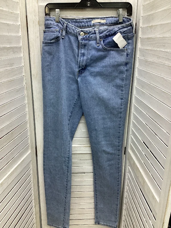 High-end Fabrics Jeans Skinny By Levis In Blue Denim, Size: 8