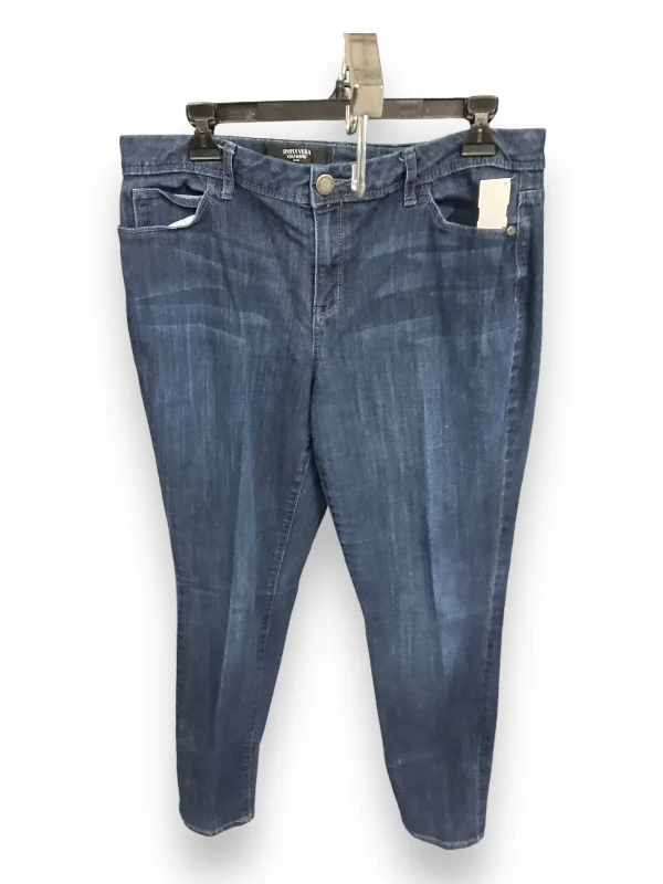 Low-key Luxury Jeans Skinny By Simply Vera In Blue Denim, Size: 12