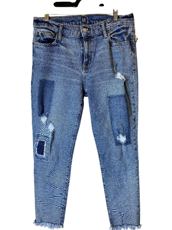 Cozy Layers Jeans Straight By Gap In Blue Denim, Size: 8