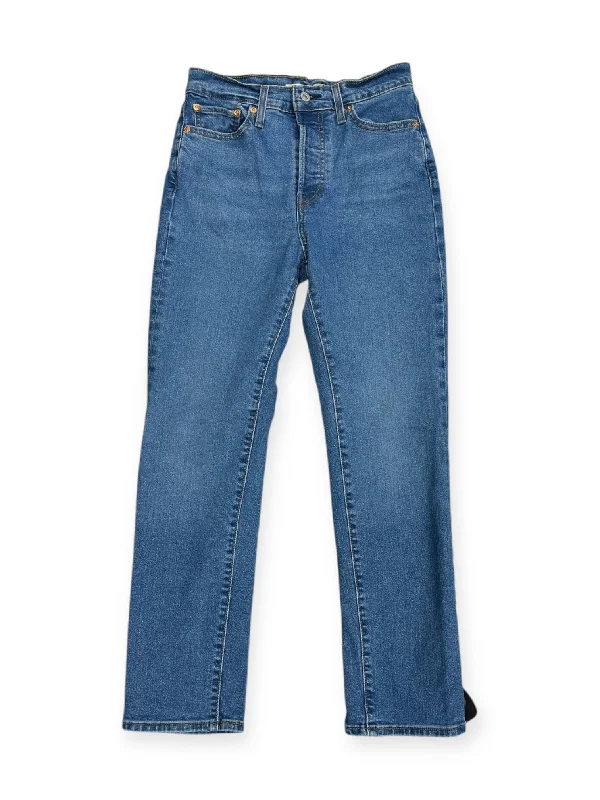 Comfortable Tops Jeans Straight By Levis In Blue Denim, Size: 4