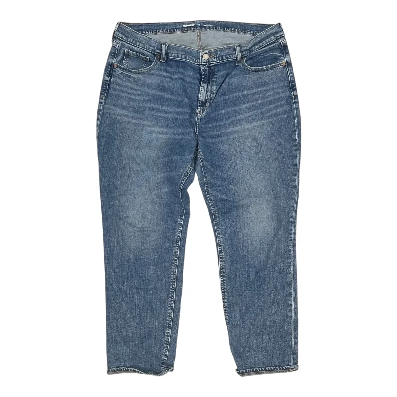 Summer Comfort Jeans Straight By Old Navy In Blue Denim, Size:16