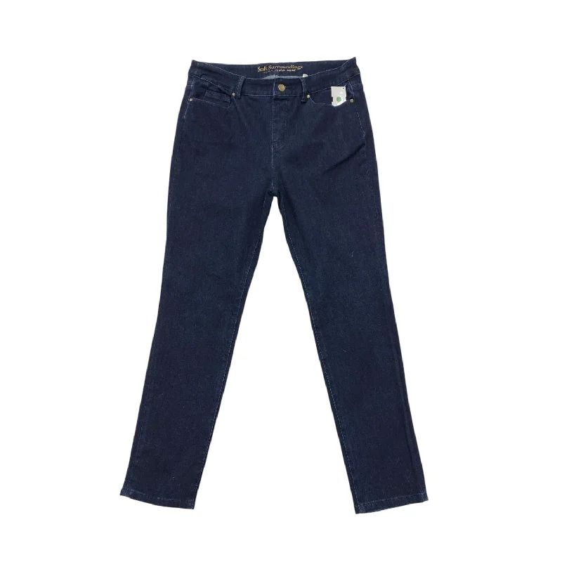 Relaxed Chic Jeans Straight By Soft Surroundings In Blue Denim, Size: M