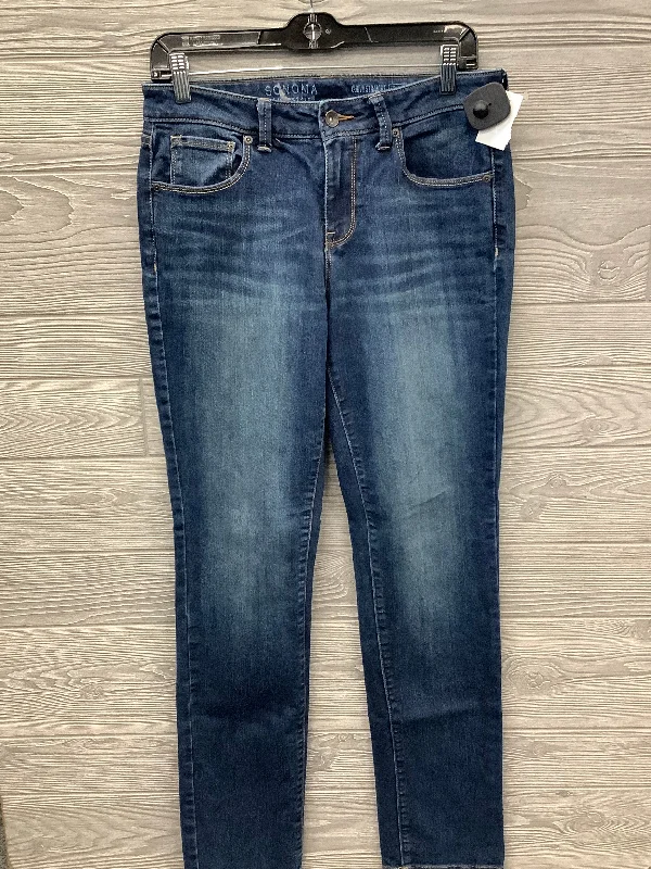 Easy Fashion Jeans Straight By Sonoma In Blue Denim, Size: 8