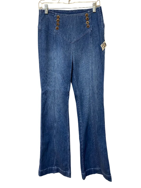 Eye-catching Personality Jeans Wide Leg By Pilcro In Blue, Size: 28