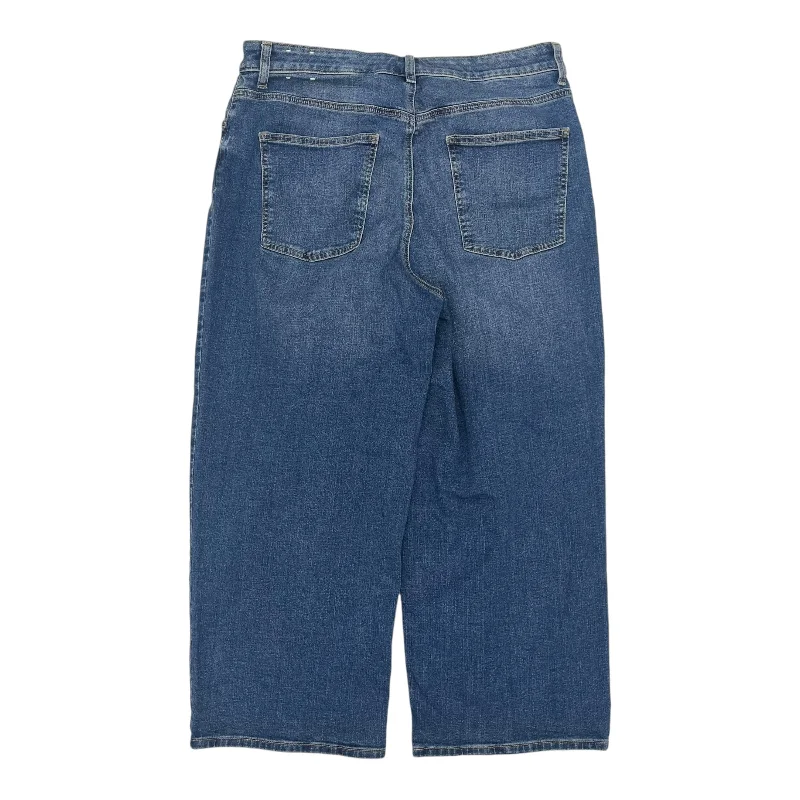 Classic Series Jeans Wide Leg By Talbots In Blue Denim, Size:14