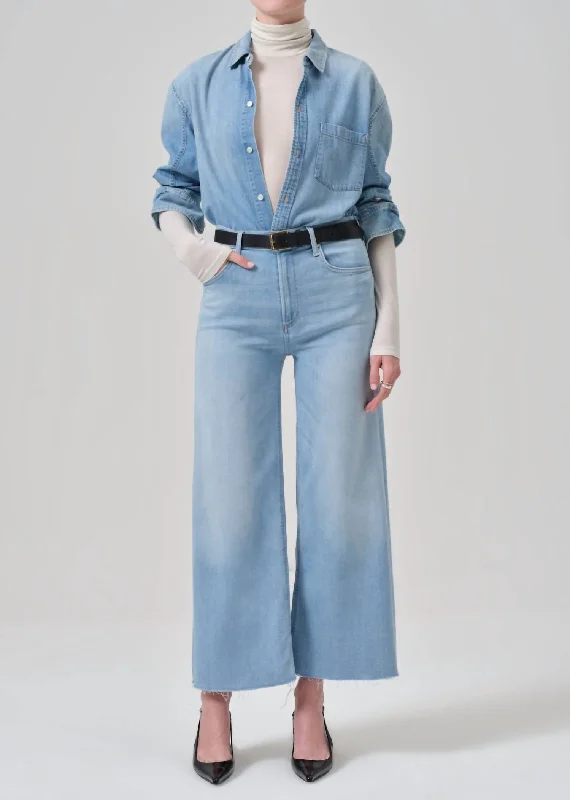 Chic Comfort Wear Lyra Wide Leg Jeans In Marquee