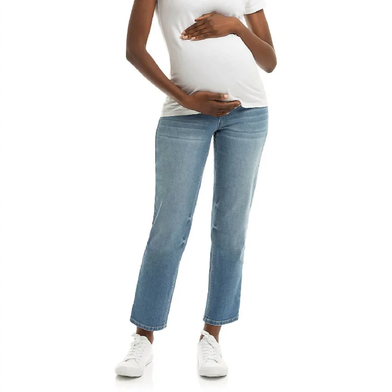 Cozy Fashion Maternity 28" Straight With Bellyband Jeans In Kinsley