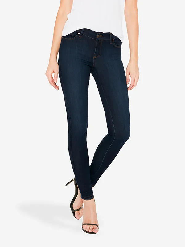 Knitted Design Mid Rise Skinny Jane Jeans