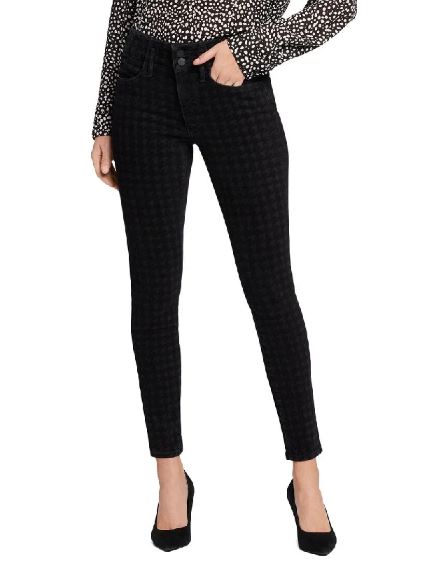 Beautiful Romance NYDJ Ami Houndstooth Luxe Burnout Skinny Leg Jean