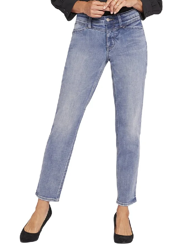 Simple Solid Color NYDJ Margot Romance Front Crop Jean