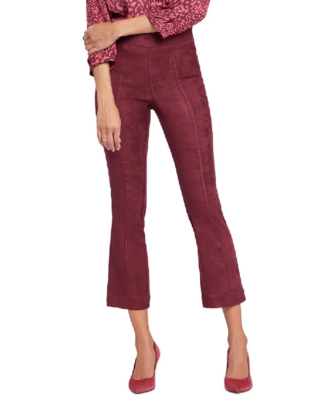 French Style NYDJ Suede Dark Cherry Bootcut Jean