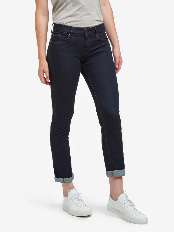 Timeless Outfits Slim Straight Ridge Jeans