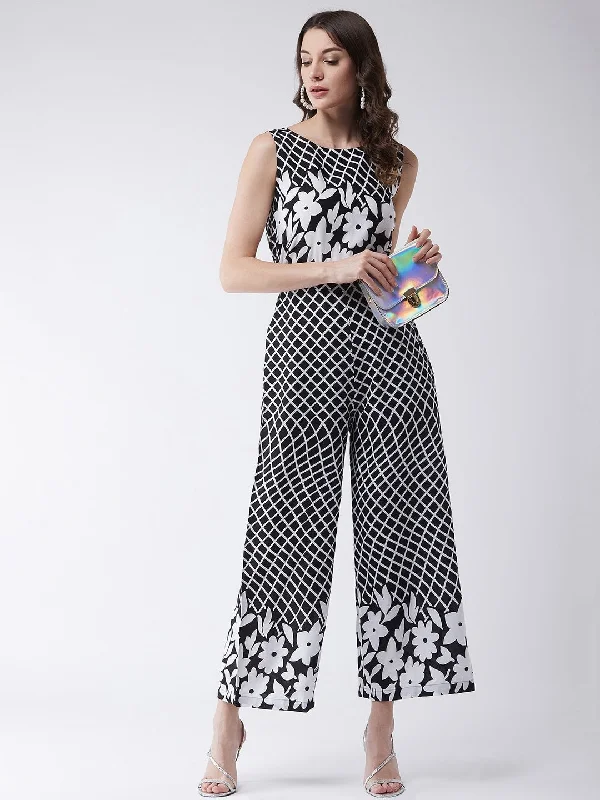 Design Must-have Black Printed Monocromatic Jumpsuit