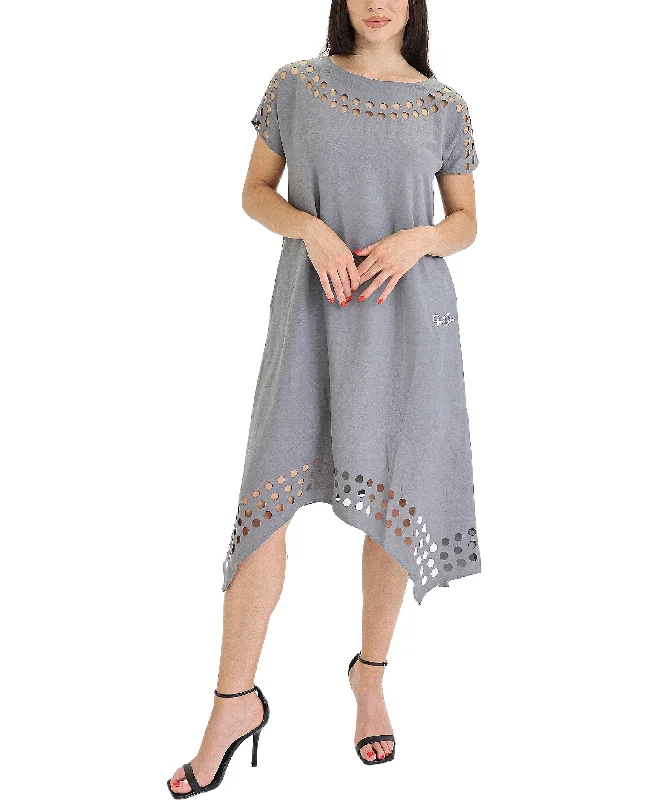 Cozy Look Dress w/ Hole Cut-Outs