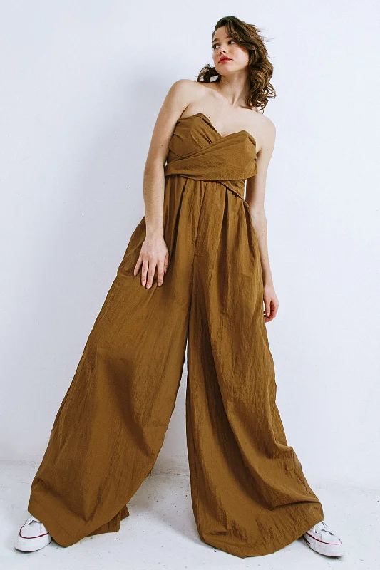 Innovative Design THINK ABOUT ME WOVEN JUMPSUIT