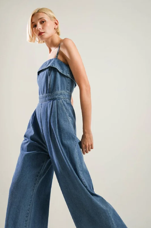 Weekend Comfort Wear URBAN ELEGANCE DENIM JUMPSUIT