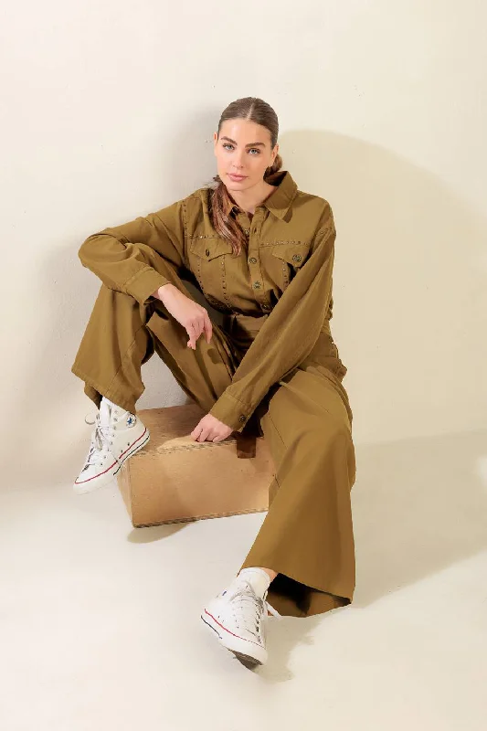 Cozy Fashion FLEETING WHISPERS TWILL JUMPSUIT