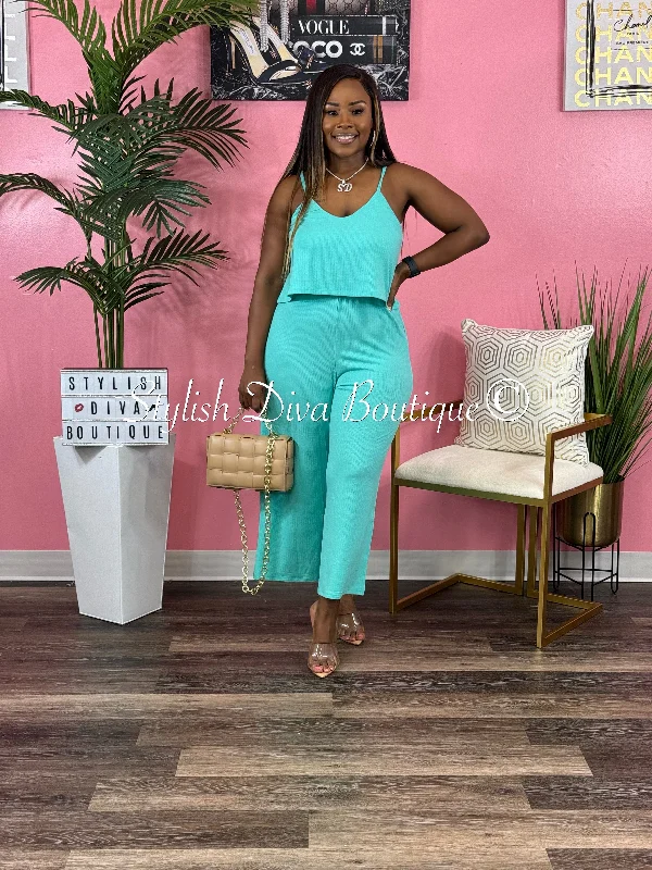 Age-reducing Style Hailey Jumpsuit up to 3XL (Mint)