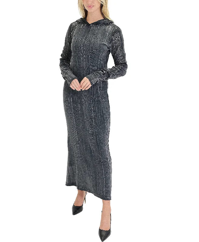 New Autumn And Winter Styles Hooded Midi Dress