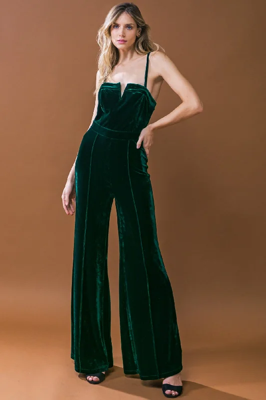 Romantic Data BLOW A KISS VELVET JUMPSUIT