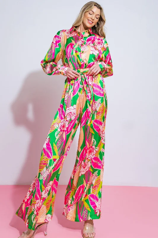 Retro Fashion BLOOMING HOPE WOVEN JUMPSUIT