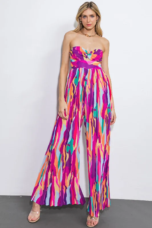 Printed Patterns ONE THING AT A TIME WOVEN JUMPSUIT