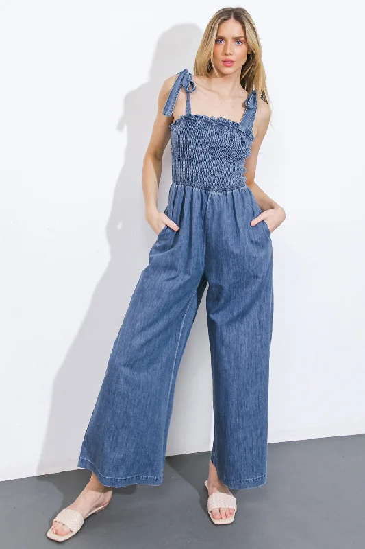 Sporty Comfort GETTING IT DONE DENIM JUMPSUIT