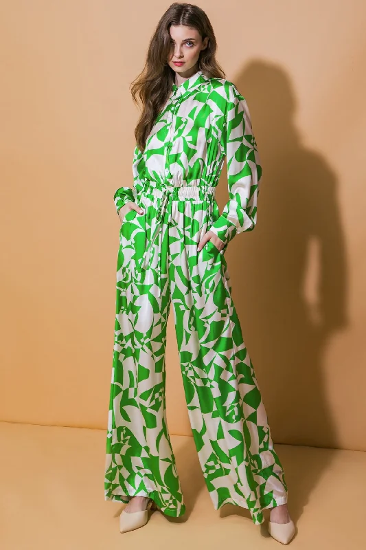 Luxury Customization STYLISH IMPRESSION WOVEN JUMPSUIT