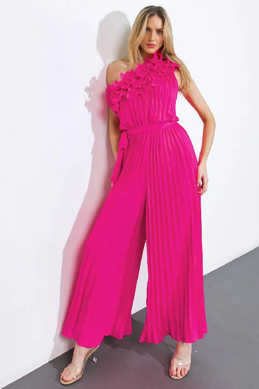 Elegant Style CAN'T TALK RIGHT NOW WOVEN JUMPSUIT