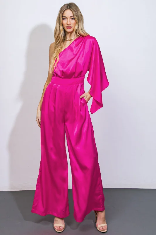 Cute Design DOWN MEMORY LANE WOVEN SATIN JUMPSUIT