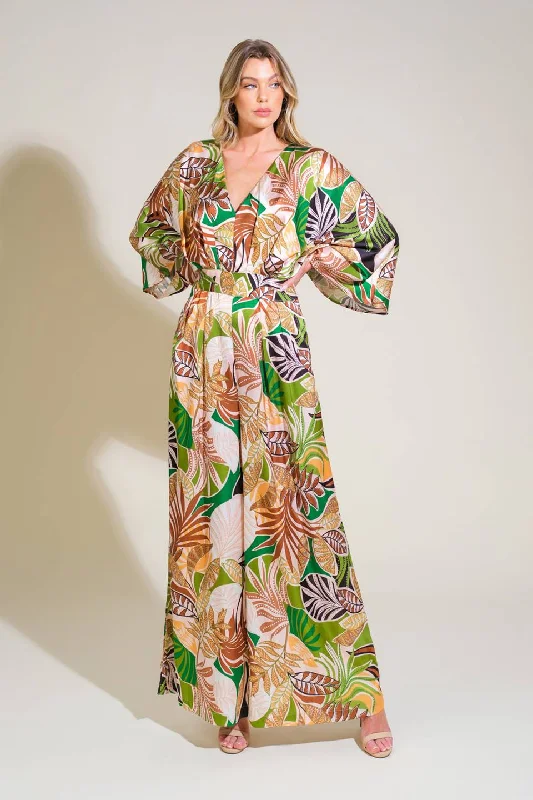 Classic Style RIPPLE EFFECT WOVEN JUMPSUIT