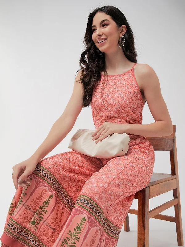 High-end Fashion Jaipur Haat Strappy Printed Jumpsuit