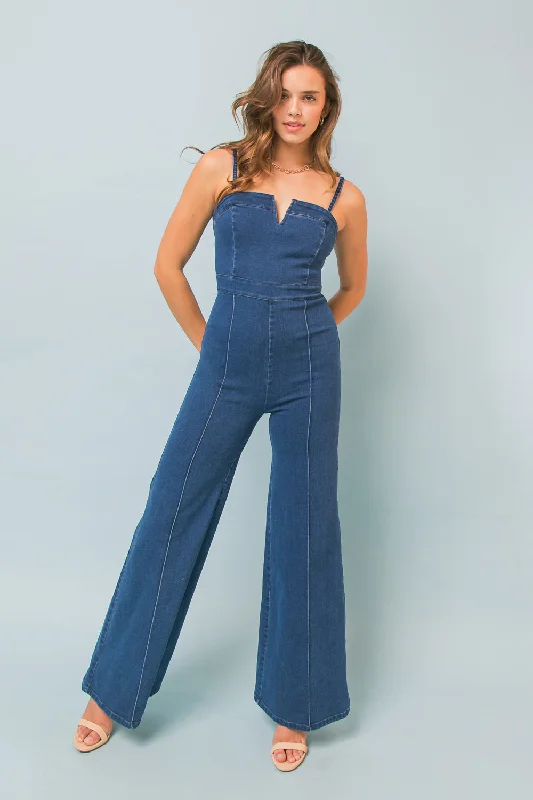 Comfortable Outfits MAKING MAGIC DENIM JUMPSUIT