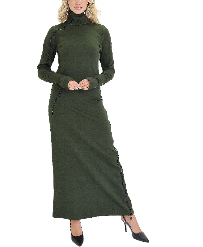 Sports Series Mock Neck Maxi Dress