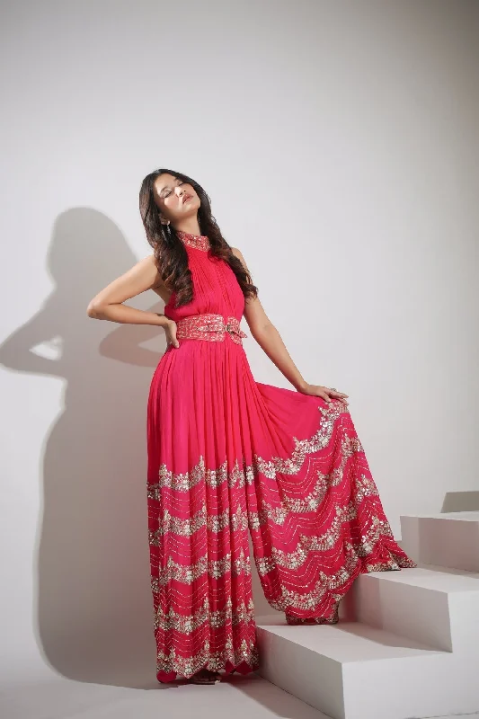 Casual Elegance Haseena jumpsuit in hot pink