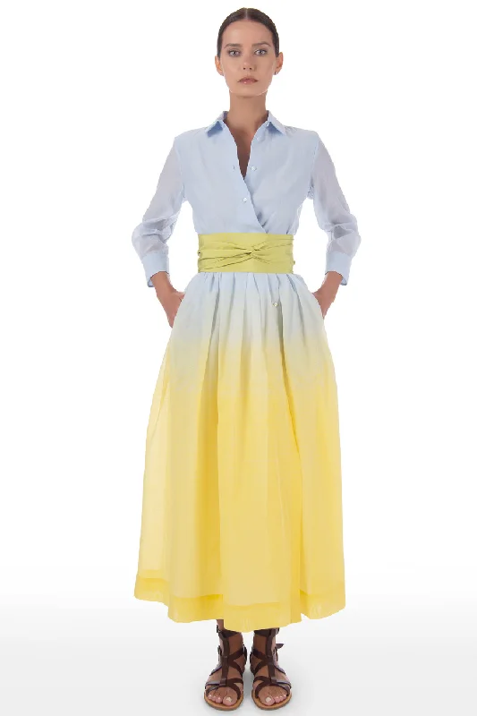 Warm Cardigans Sara Roka Edna 90 Midi Dress/Lemon Shirt Dress