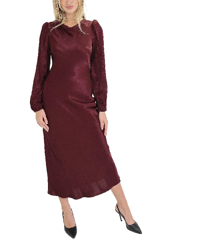 Soft And Comfortable Satin Midi Dress