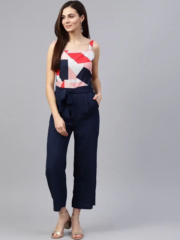 Creative Prints Pink Abstract Print Jumpsuit