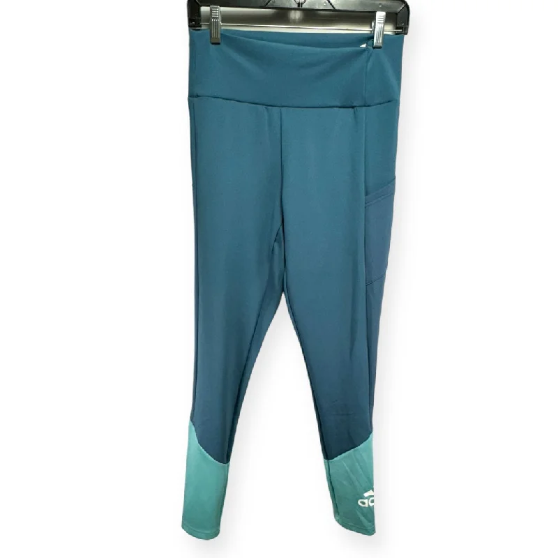 Minimalism Aqua Athletic Leggings Adidas, Size M