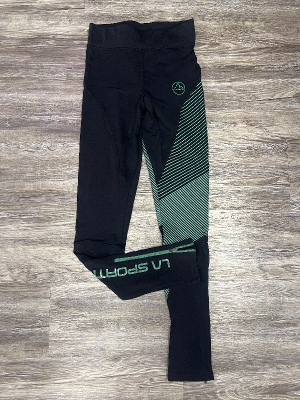 Lightweight T-shirts Athletic Leggings By Cmb In Black & Green, Size: Xs