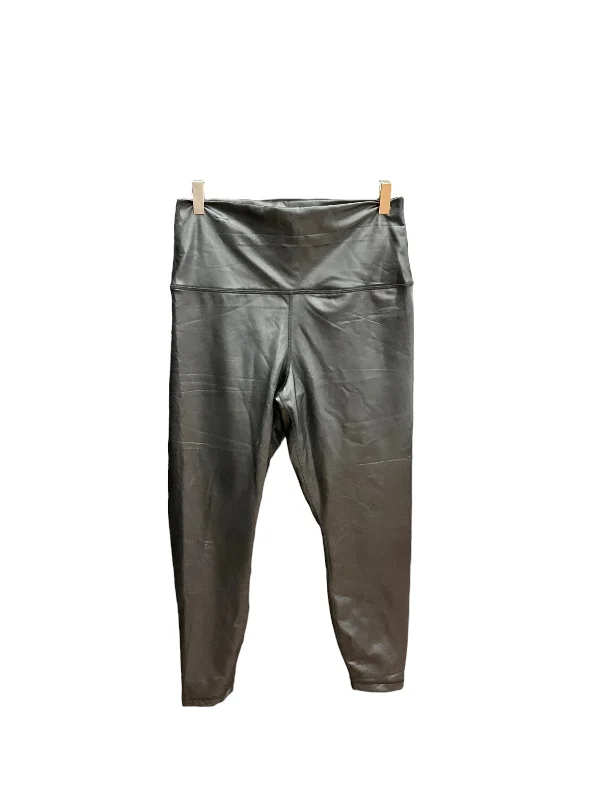 Cozy Footwear Black Athletic Leggings 90 Degrees By Reflex, Size Xl