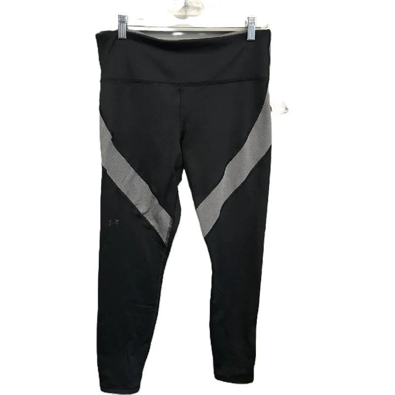Fashion Must-have Black Athletic Leggings By Under Armour, Size: L
