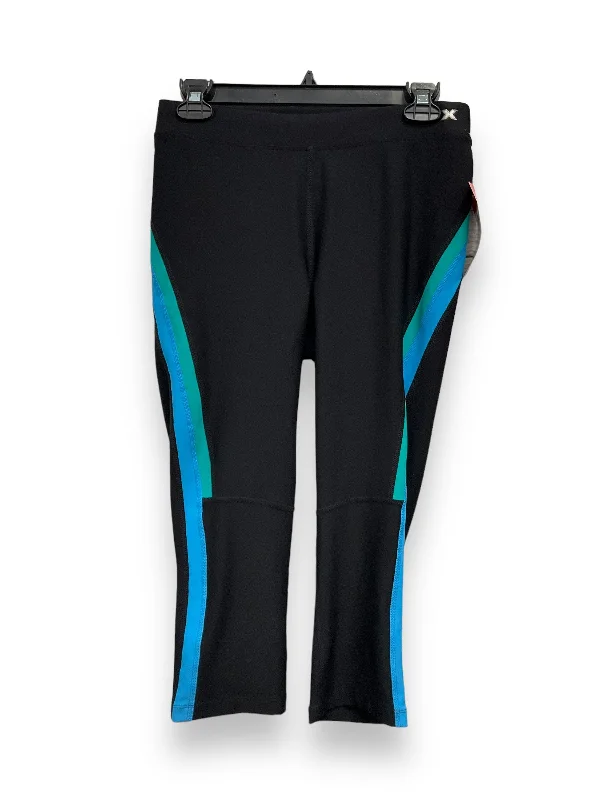 Bright Colors Black Athletic Leggings Xersion, Size M