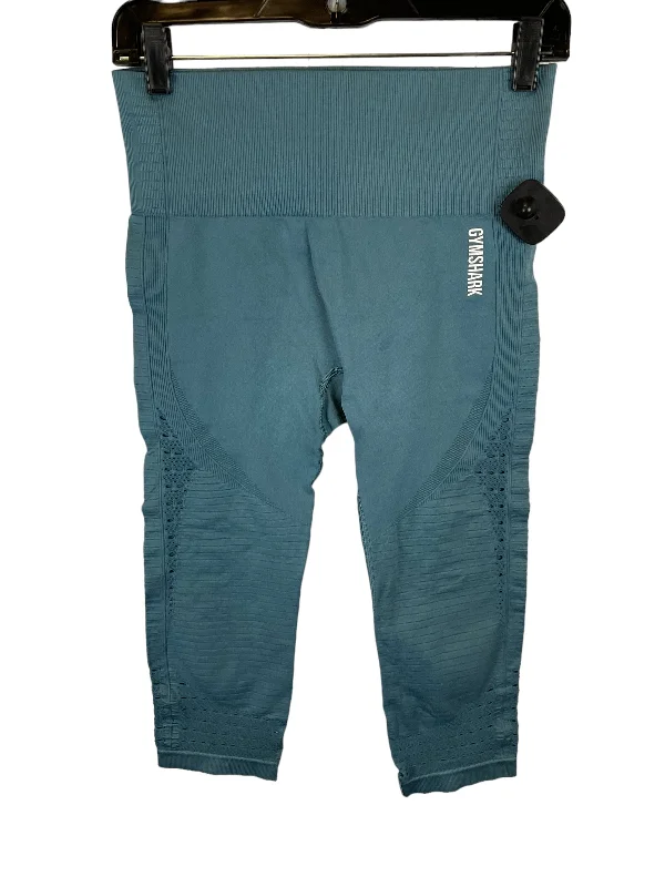 Personalized Series Blue Athletic Leggings Gym Shark, Size S