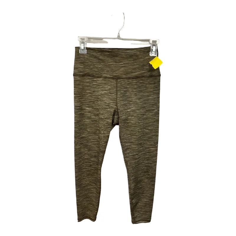 Easygoing Outfits Brown & Gold Athletic Leggings Athleta, Size M