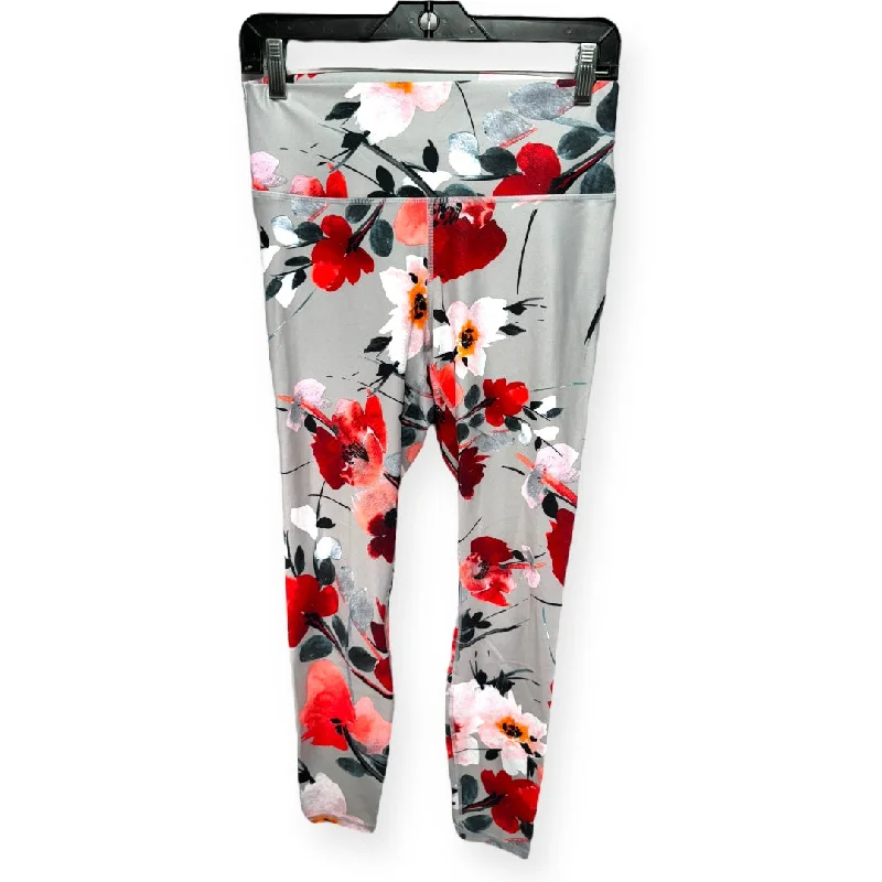 Bottom And Versatile Floral Print Athletic Leggings Fabletics, Size M
