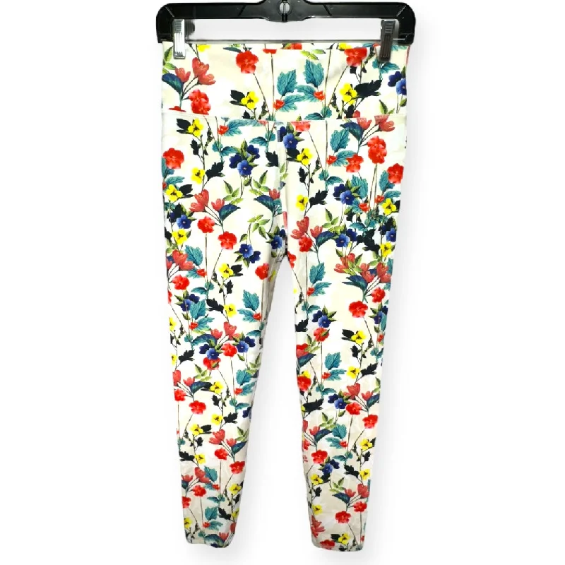Comfortable Design Floral Print Athletic Leggings Fabletics, Size M