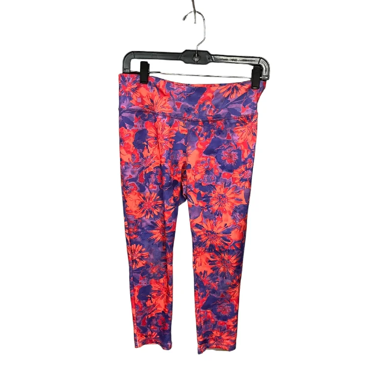 Diamond Series Floral Print Athletic Leggings Jockey, Size M