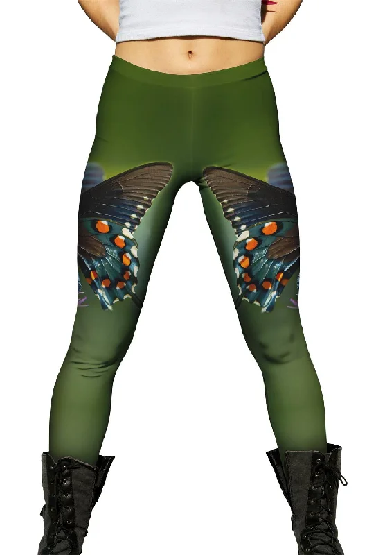 Fashionable And Versatile Green Spotted Butterfly