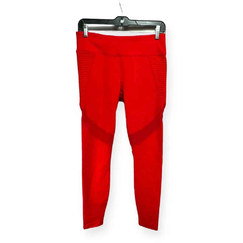 Goddess Style Red Athletic Leggings Fabletics, Size M